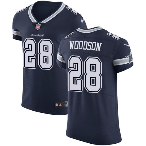 Nike Cowboys #28 Darren Woodson Navy Blue Team Color Men's Stitched NFL Vapor Untouchable Elite Jersey - Click Image to Close